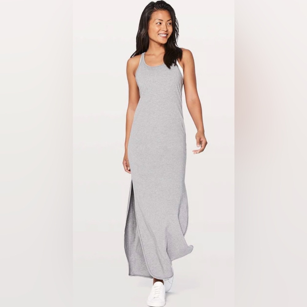 lululemon athletica Heather Gray Racerback Maxi Dress